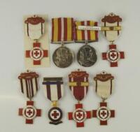 British Red Cross Society. A collection of medals