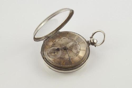 A Victorian silver keywind pocket watch