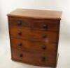 A Victorian bowfronted mahogany chest of drawers