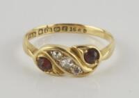 An Edwardian 18ct diamond and ruby ring