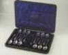 A George V cased set of twelve teaspoons