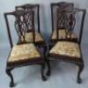 Four Chippendale style mahogany dining chairs