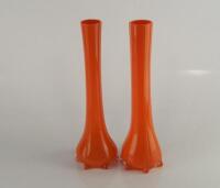 A pair of mid-20thC glass vases