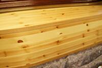 A solid pine coffin