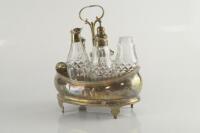 A George III silver cruet stand