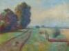 Robert A Gardner (1850-1926). A landscape with cart track