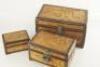 A set of three graduated Oriental style camphorwood style boxes