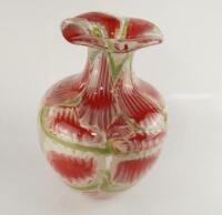 A Murano style glass ovoid vase