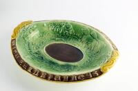 A Victorian majolica oval dish