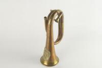 A copper and brass bugle