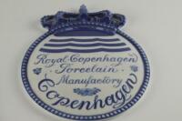 A Royal Copenhagen Porcelain Manufactory plaque