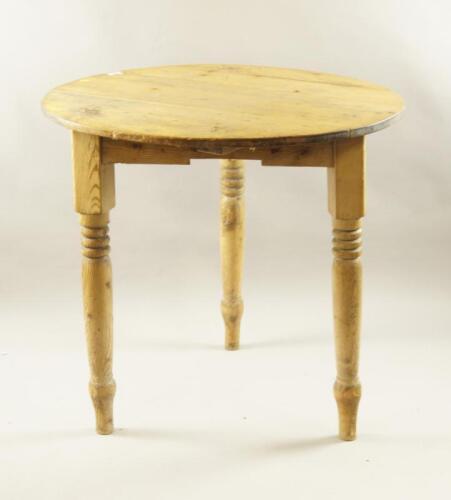 A Victorian pine cricket table