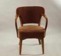 A mid 20thC oak armchair