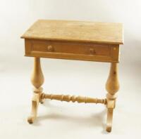 An oak side table