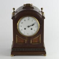 An Edwardian mahogany bracket clock