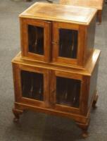 A 1920s mahogany record cabinet