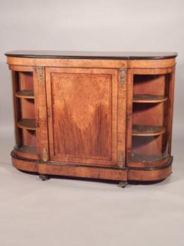 A Victorian walnut and marquetry credenza