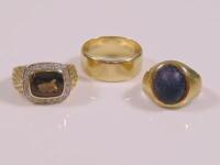 Three 9ct gold rings