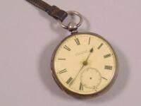 A Victorian silver cased pocket watch