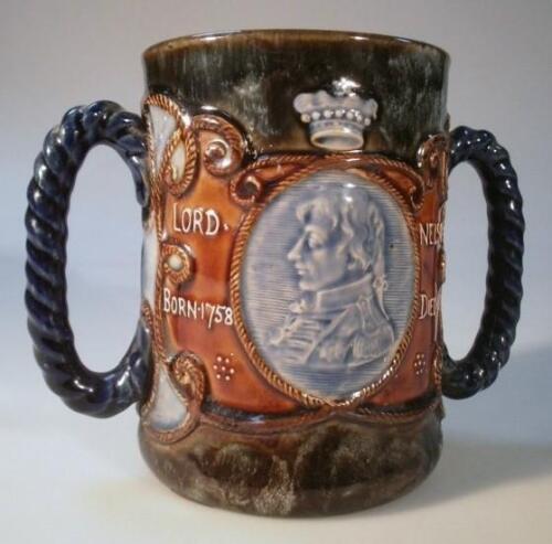 A Royal Doulton Lord Nelson Memorial two handled loving cup