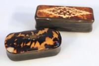 A 19thC tortoiseshell and horn snuff box