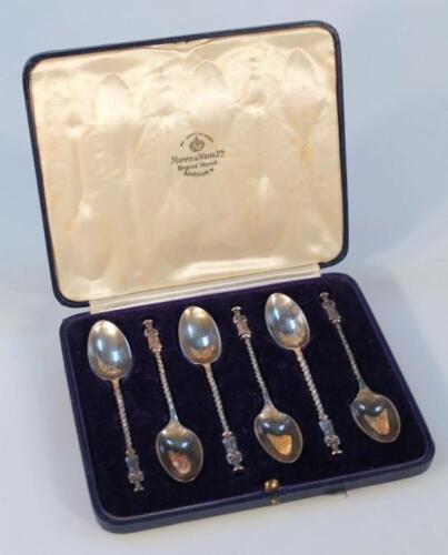 A set of six George V silver teaspoons