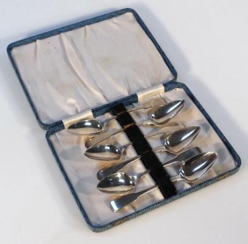 A set of six George III silver teaspoons