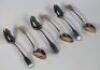 A set of six George III silver teaspoons - 2