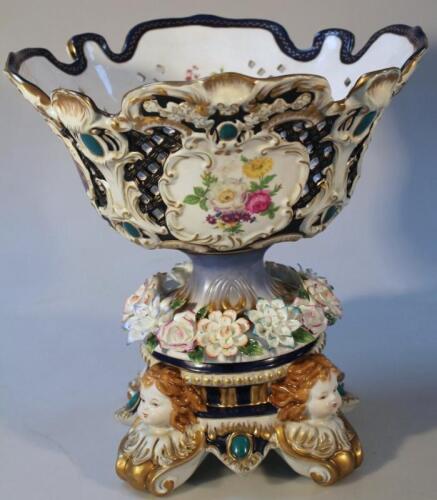 An R K Dresden porcelain centrepiece