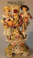 A Sitzendorf porcelain centre piece