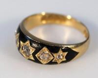 A Victorian 18ct gold mourning ring