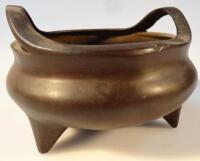 A Chinese cast bronze censer