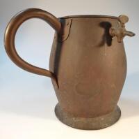 A 19thC masonic interest copper jug