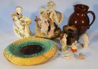 A quantity of 19thC and later earthenware