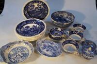 A quantity of blue and white Spode