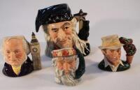 Four Royal Doulton character jugs