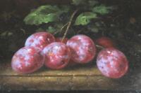 *Howard Shingler (b.1953). Still life plums on a table