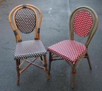 Seventy wicker dining chairs