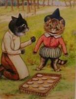 Louis William Wain (1860-1939). 'Simple Simon' watercolour/body colour