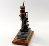 A live steam scale model of a Rigbys Patent steam hammer