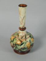 A Doulton Lambeth Impasto style bottle vase