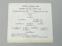 A single sheet football programme