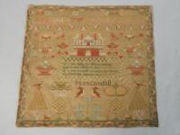 A 19thC woolwork sampler