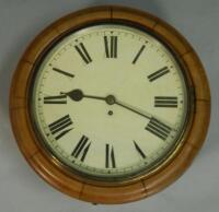 A late 19th/early 20thC mahogany circular timepiece