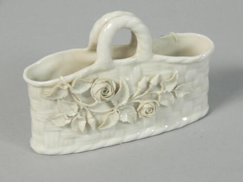 A Belleek porcelain basket