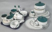 A Denby Green Wheat pattern part tea and dinner service