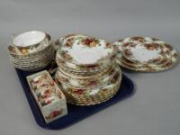 A quantity of Royal Albert Old Country Roses patterned teaware etc.