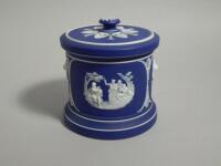 A Wedgwood Jasperware biscuit barrel