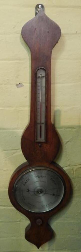 Young Barometer A 19thC oak barometer by James N Paul of Abingdon