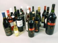 Various bottles of wines and spirits